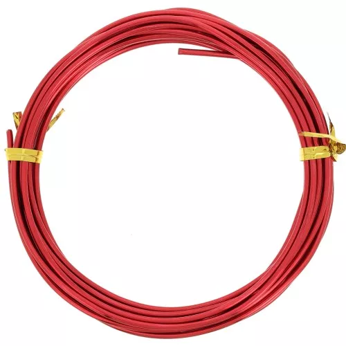 Alambre de aluminio anodizado 2 mm - Rojo x5m