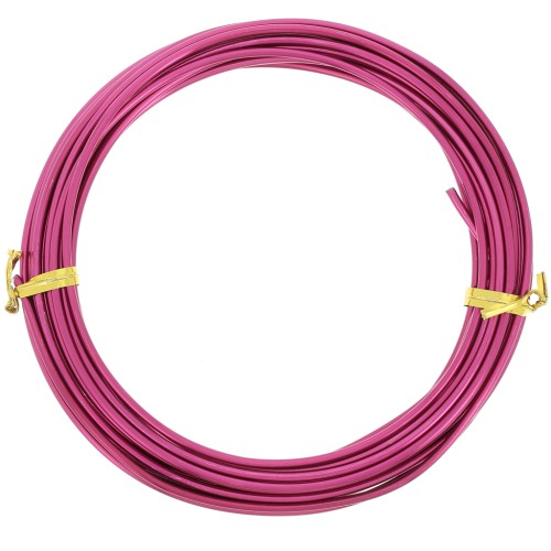 Alambre de aluminio anodizado 2 mm - Fucsia x5m