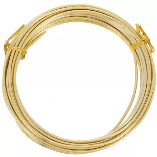 Alambre de aluminio anodizado 2 mm - Dorado x5m