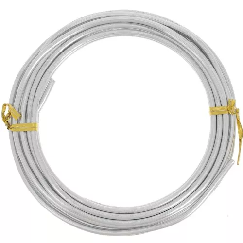 Alambre de aluminio anodizado 3 mm - Plata x5m