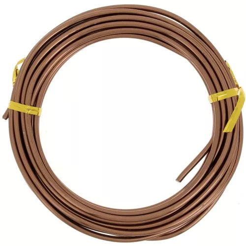 Alambre de aluminio anodizado 3 mm - Marrón x5m