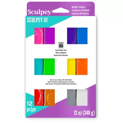 Sculpey III 12 colores surtidos - Colores brillantes
