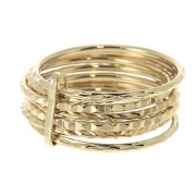 Anillo - Talla 48 - 3 micras chapado en oro x1|raw }}
