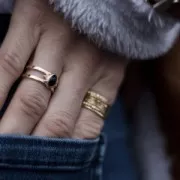 Anillo - Talla 48 - 3 micras chapado en oro x1