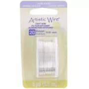Hilo de cobre Artistic Wire de 0,81 mm - Chapado en plata antideslustrante, 5,5 m