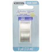Hilo de cobre Artistic Wire de 0,64 mm - Chapado en plata antideslustrante, 7,3 m