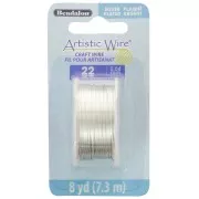 Hilo de cobre Artistic Wire de 0,64 mm - Chapado en plata antideslustrante, 7,3 m