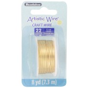 Hilo de latón Artistic Wire de 0,64 mm - sin tratar, con protección antióxido, 7,3 m