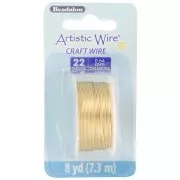 Hilo de latón Artistic Wire de 0,64 mm - sin tratar, con protección antióxido, 7,3 m