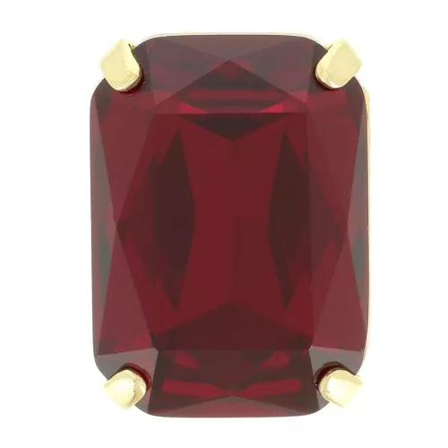 Cristal engaste Aurora A4627 Octágono 14x10 mm - Dorado - Rubí x1