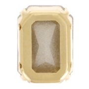 Cristal engaste Aurora A4627 Octágono 14x10 mm - Dorado - Rubí x1