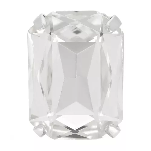 Cristal engaste Aurora A4627 Octágono 14x10 mm - Rodio - Cristal x1