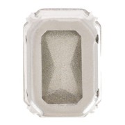 Cristal engaste Aurora A4627 Octágono 14x10 mm - Rodio - Diamante negro x1