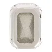 Cristal engaste Aurora A4627 Octágono 14x10 mm - Rodio - Diamante negro x1