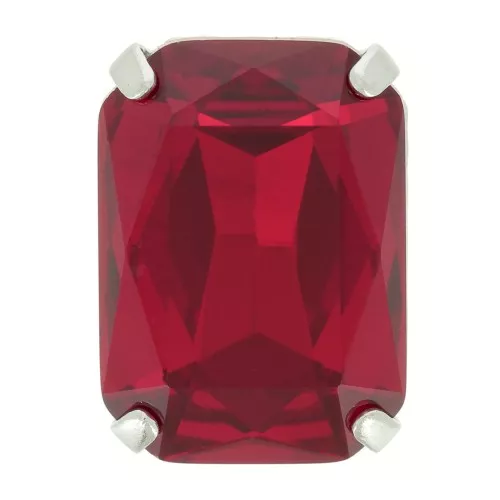 Cristal engaste Aurora A4627 Octágono 14x10 mm - Rodio - Rubí x1