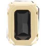 Cristal engaste Aurora A4627 Octágono 18x13 mm - Dorado - Azabache x1