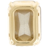 Cristal engaste Aurora A4627 Octágono 18x13 mm - Dorado - Azul Capri x1