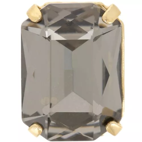 Cristal engaste Aurora A4627 Octágono 18x13 mm - Dorado - Diamante Negro x1