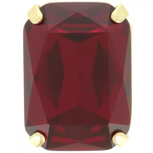 Cristal engaste Aurora A4627 Octágono 18x13 mm - Dorado - Rubí x1