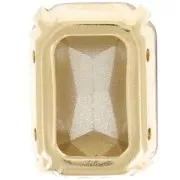 Cristal engaste Aurora A4627 Octágono 18x13 mm - Dorado - Rubí x1