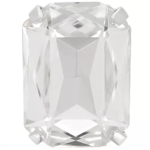 Cristal engaste Aurora A4627 Octágono 18x13 mm - Rodio - Cristal x1
