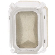 Cristal engaste Aurora A4627 Octágono 18x13 mm - Rodio - Cristal x1