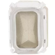 Cristal engaste Aurora A4627 Octágono 18x13 mm - Rodio - Cristal AB x1