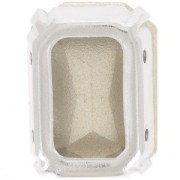 Cristal engaste Aurora A4627 Octágono 18x13 mm - Rodio - Esmeralda x1