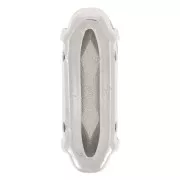 Cristal engaste Aurora A4161 Clásico Largo Ovalado 15x5 mm - Rodio - Azul Capri x1