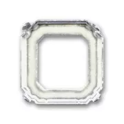 Engaste PureCrystal 4675 cuadrado 23 mm plateado
