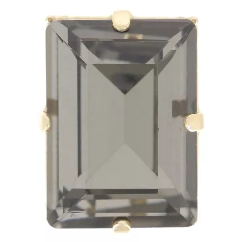 Cristal engaste Aurora A4527 Step Cut Baguette 14x10 mm - Dorado - Diamante negro x1