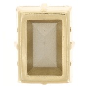 Cristal engaste Aurora A4527 Step Cut Baguette 14x10 mm - Dorado - Diamante negro x1