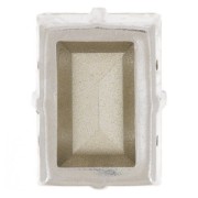 Cristal engaste Aurora A4527 Baguette Step Cut 14x10 mm - Rodio - Cristal AB x1