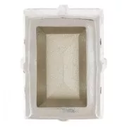 Cristal engaste Aurora A4527 Baguette Step Cut 14x10 mm - Rodio - Cristal AB x1