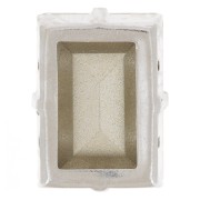 Cristal engaste Aurora A4527 Step Cut Baguette 14x10 mm - Rodio - Diamante negro x1