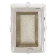 Cristal engaste Aurora A4527 Step Cut Baguette 14x10 mm - Rodio - Diamante negro x1