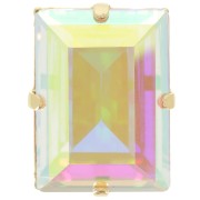 Conjunto cristal Aurora A4527 Step Cut Baguette 18x13 mm - Dorado - Cristal AB x1