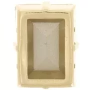 Conjunto cristal Aurora A4527 Step Cut Baguette 18x13 mm - Dorado - Cristal AB x1