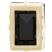 Cristal engaste Aurora A4527 Step Cut Baguette 18x13 mm - Dorado - Azabache x1