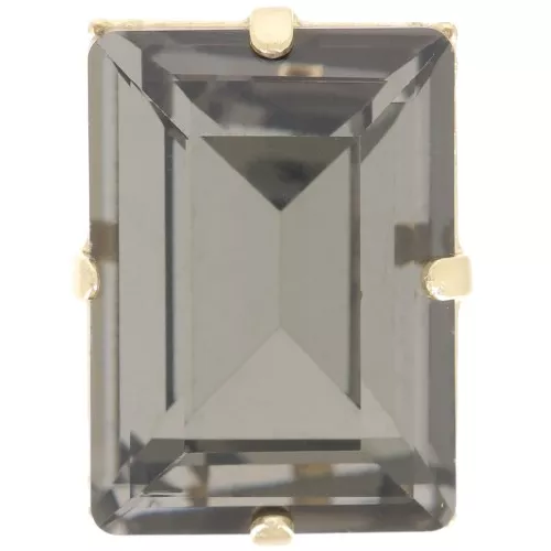 Cristal engaste Aurora A4527 Step Cut Baguette 18x13 mm - Dorado - Diamante negro x1