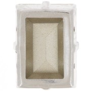 Cristal engaste Aurora A4527 Step Cut Baguette 18x13 mm - Rodio - Cristal AB x1