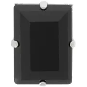 Cristal engaste Aurora A4527 Step Cut Baguette 18x13 mm - Rodio - Azabache x1