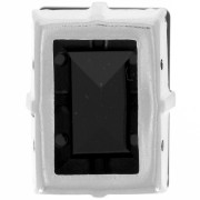 Cristal engaste Aurora A4527 Step Cut Baguette 18x13 mm - Rodio - Azabache x1