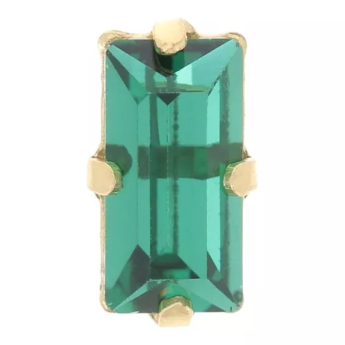 Conjunto cristal Aurora A4500 Varilla 10x5 mm - Dorado - Esmeralda x1