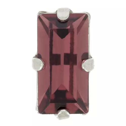 Conjunto cristal Aurora A4500 Varilla 10x5 mm - Rodio - Borgoña x1