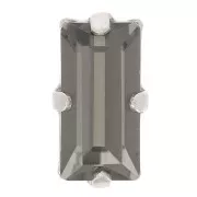 Conjunto cristal Aurora A4500 Baguette 10x5 mm - Rodio - Diamante negro x1