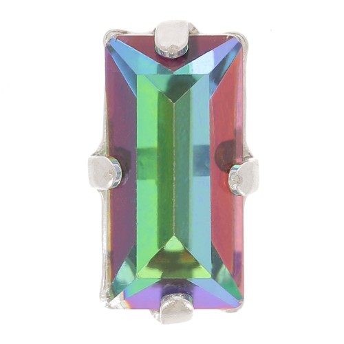 Conjunto cristal Aurora A4500 Varilla 10x5 mm - Rodio - Cristal Vitrail Medium x1