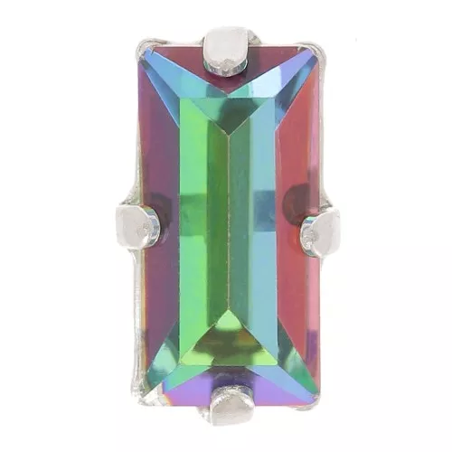 Conjunto cristal Aurora A4500 Varilla 10x5 mm - Rodio - Cristal Vitrail Medium x1