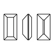 Conjunto cristal Aurora A4500 Varilla 10x5 mm - Rodio - Cristal Vitrail Medium x1