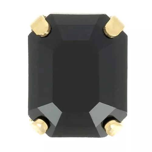 Cristal engaste Aurora A4610 Step Cut Octagon 8x6 mm - Dorado - Azabache x1